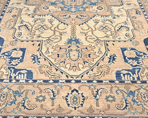 6x9 Brown Aryana Afghan Hand Knotted Veg Dye Wool Area Rug